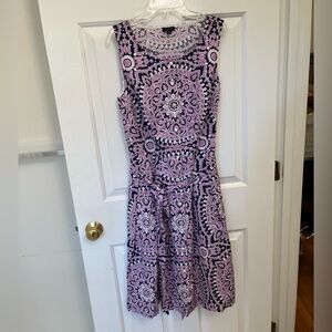 Talbots Purple Paisley A-Line Sundress